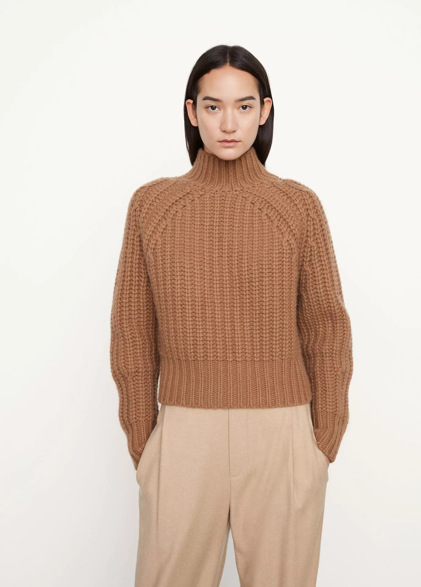 Wool and Cashmere Textured Turtleneck Sweater | Vince LLC