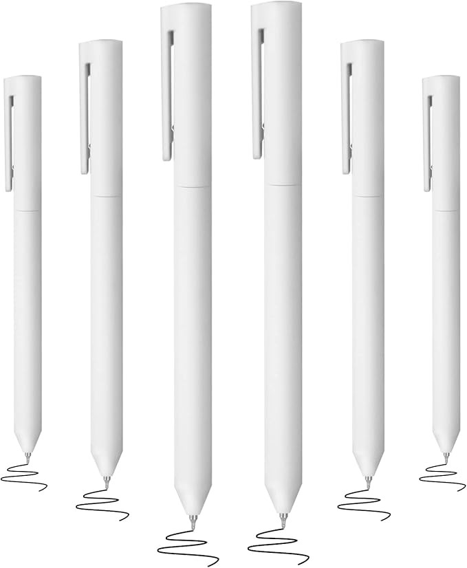 BAYTORY 6Pcs Gel Ink Pens, Quick Dry Ink Pen Fine Point Black 0.5mm Smooth Writing for School Sup... | Amazon (US)