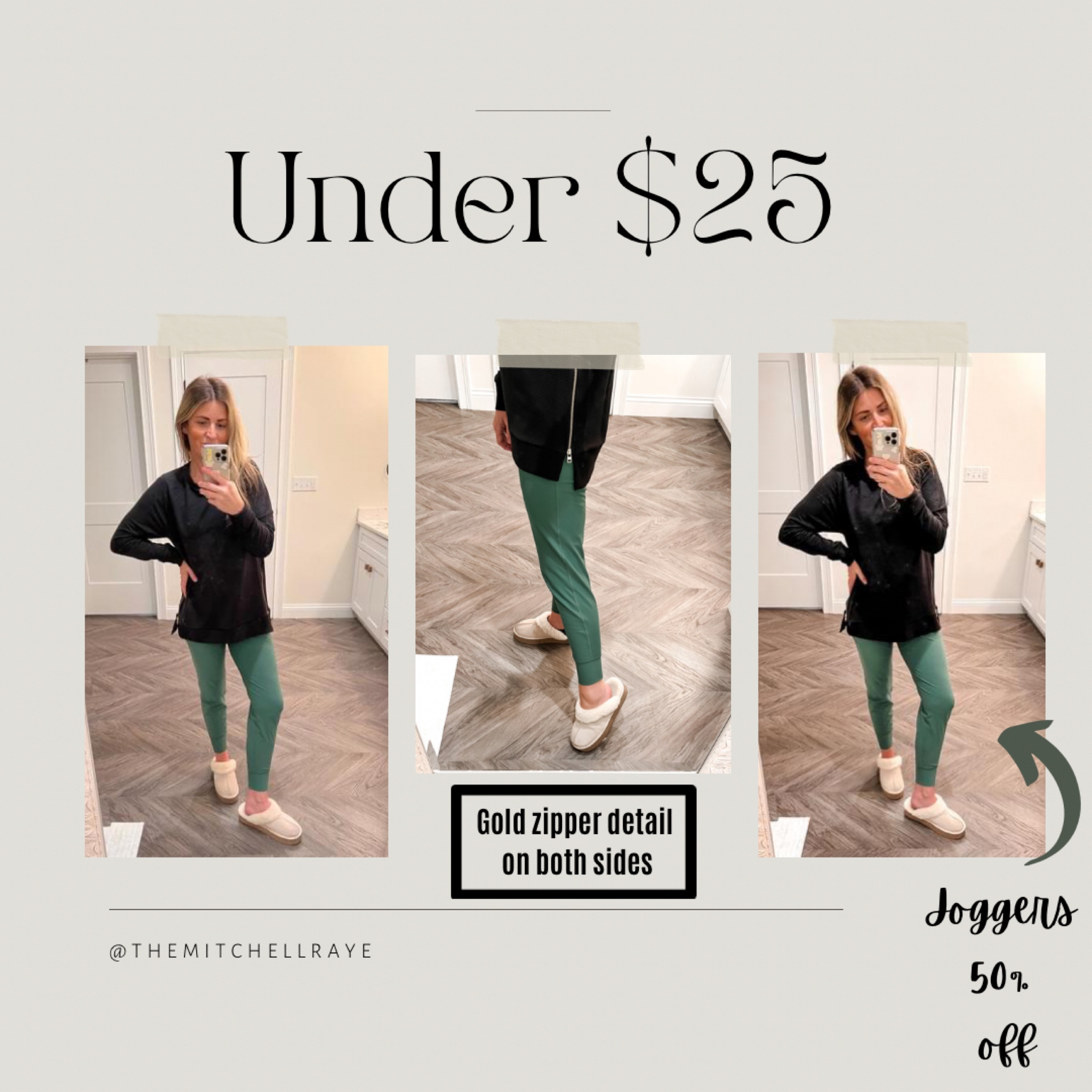 ✨Under $25 Look✨

Everything under $25! This ribbed performance too is from Walmart and has functional gold zippers on each side! Joggers are 50% off and my go to slippers are under $19 from Walmart. 

#LTKunder50 #LTKstyletip #LTKsalealert