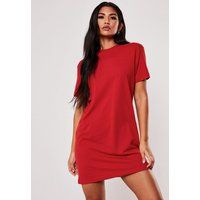 Red Basic T-Shirt Dress | Missguided (US & CA)