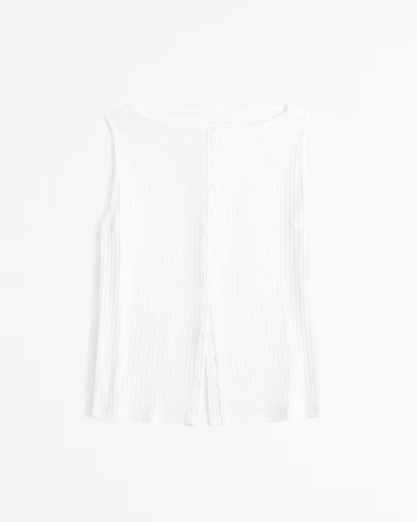 Wide Rib Button-Through Slash Top | Abercrombie & Fitch (US)