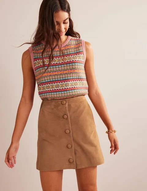 Suede A-line Mini Skirt | Boden (US)