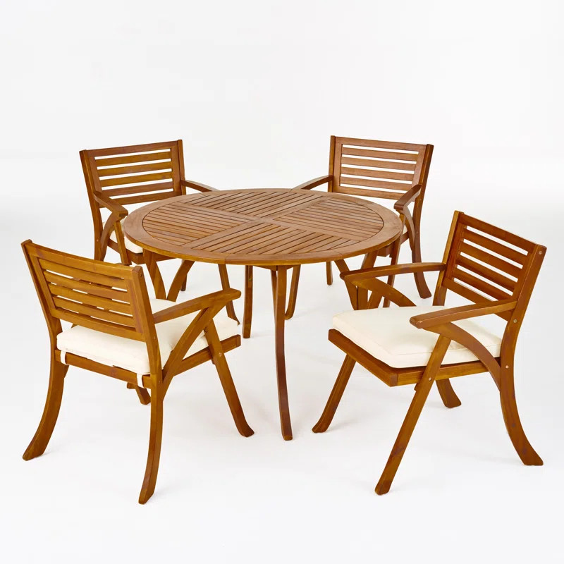 Cotswald 4 - Person Round Outdoor Dining Set | Wayfair North America