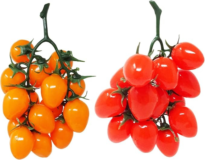yueton 2 Strings of Lifelike Artificial Cherry Tomatoes Realistic Fake Tomato Simulation Vegetabl... | Amazon (US)
