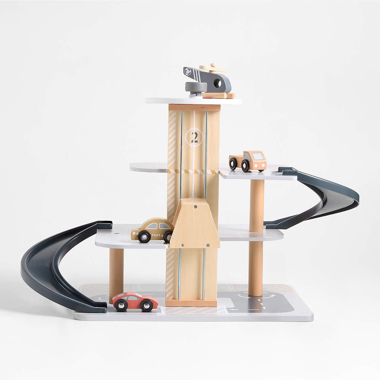 Wooden Kids Parking Garage Play Set + Reviews | Crate & Kids | Crate & Barrel