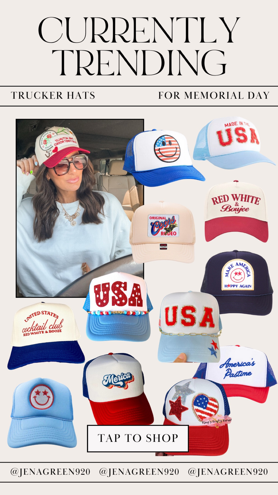 Currently Trending | Memorial Day Trucker Hats | Memorial Day Fashion | Memorial Day Outfits | Red White and Blue Trucker Hats | Red White and Blue Hats 

#LTKfindsunder100 #LTKfindsunder50 #LTKstyletip