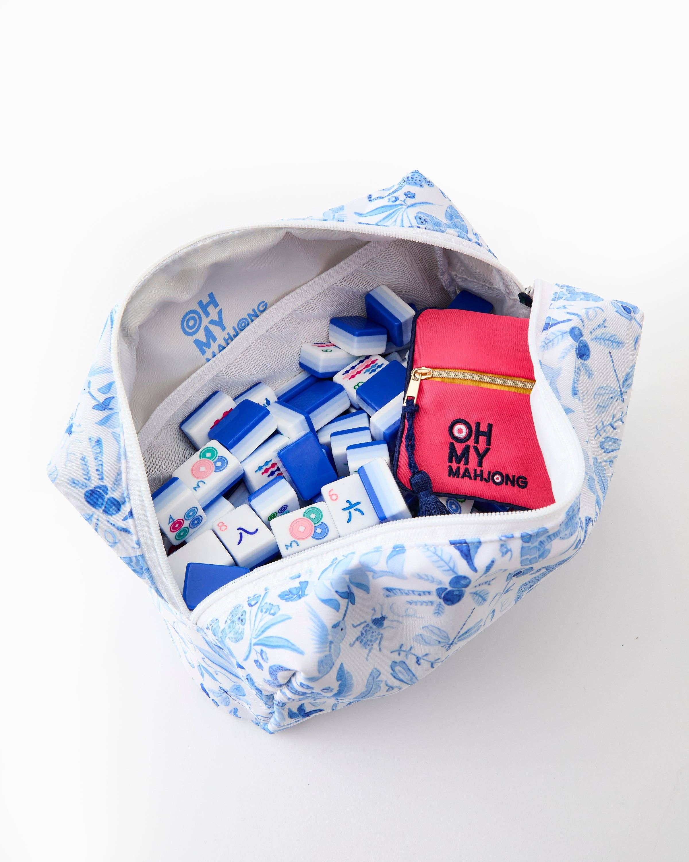 Oh My Mahjong - Amazon Blue Tile Storage Bag x Catherine Cartie Collab | Jones & Daughters