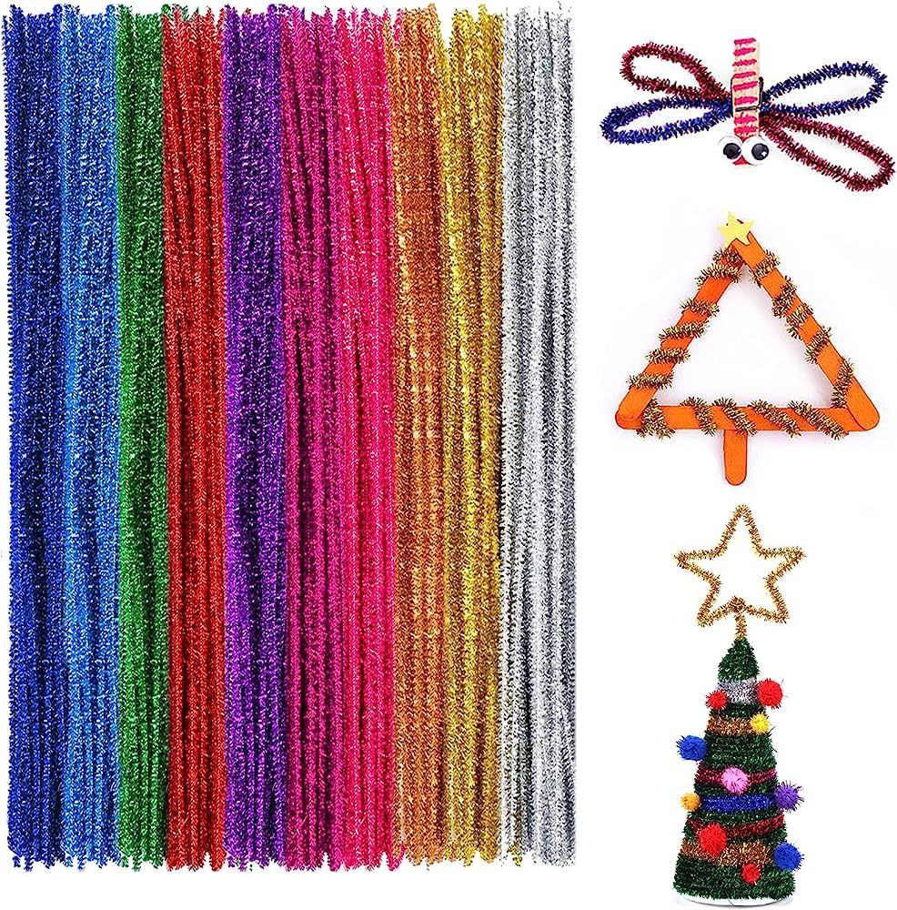 Anvin Pipe Cleaners 100 Pcs 10 Colors Chenille Stems for DIY Crafts Decorations Creative School P... | Amazon (US)