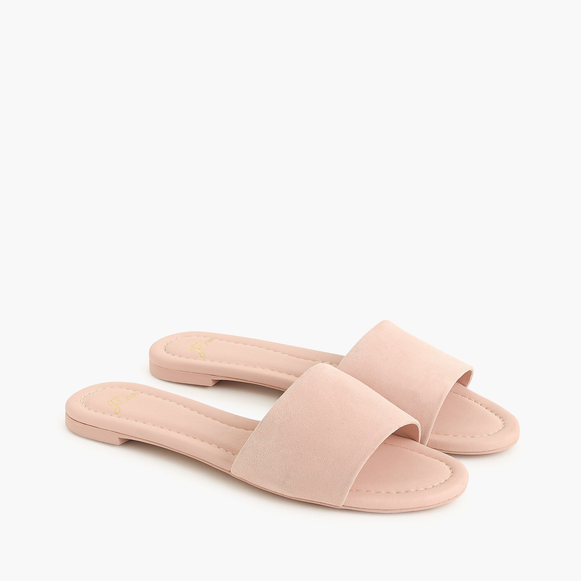 Cora slide sandals with rubber bottom in suede | J.Crew US