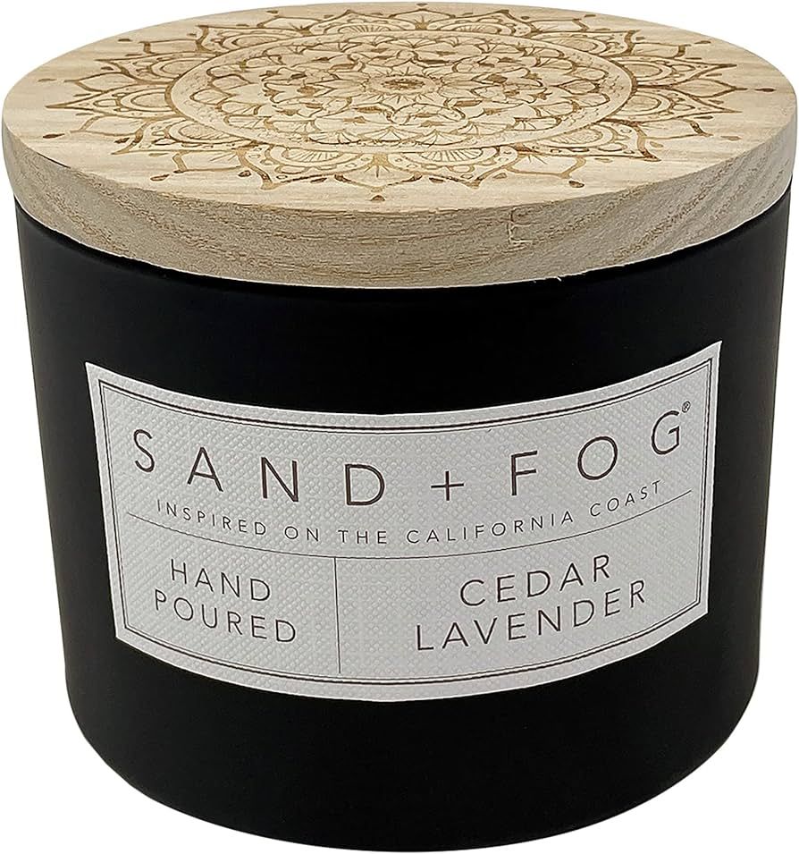 Sand + Fog Scented Candle - Cedar Lavender – Additional Scents and Sizes – 100% Cotton Lead-F... | Amazon (US)