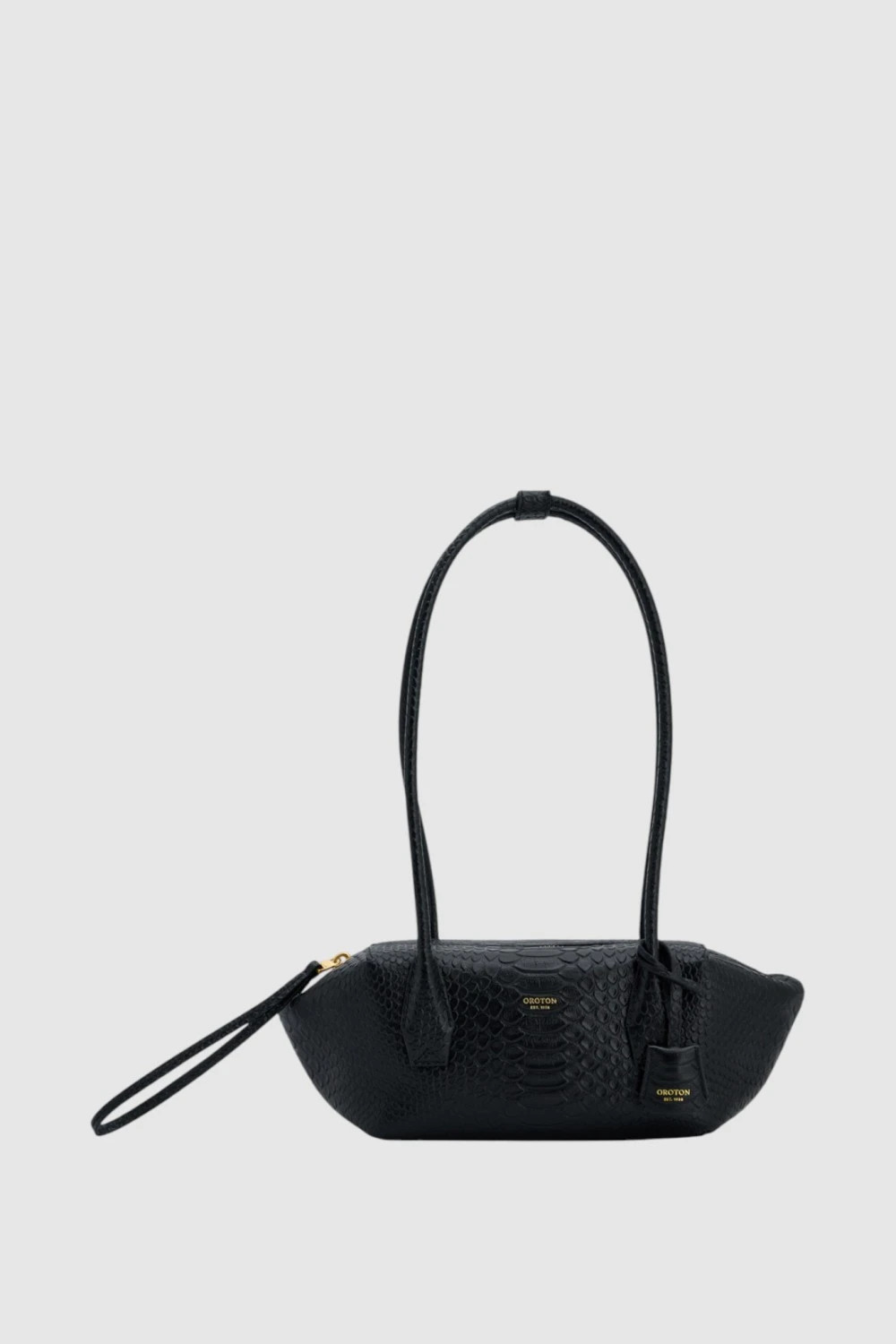 Breeze Texture Baguette Black Snake | Oroton