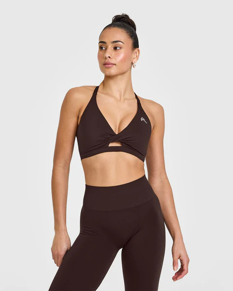Unified Twist Sports Bra 
 70% Cocoa | Oner Active (UK / US)