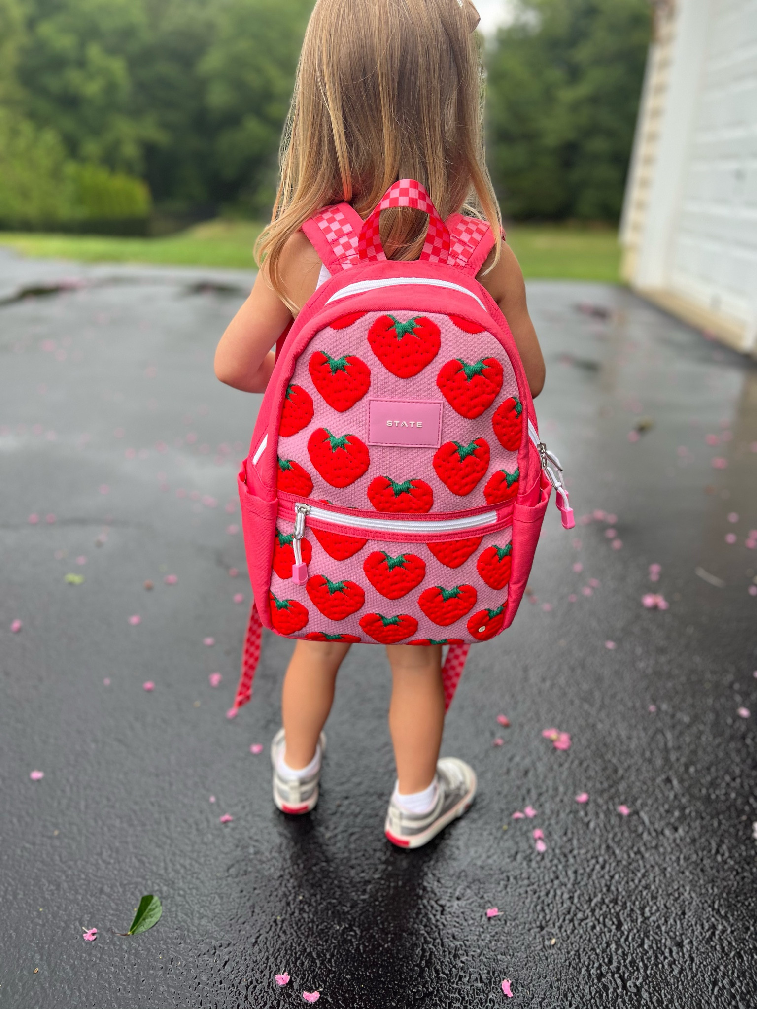 Pink Strawberry Print Kids Backpack with Red Accent Strawberry Shortcake | Bags | Strawberry Shortcake Mini 1  main image 4