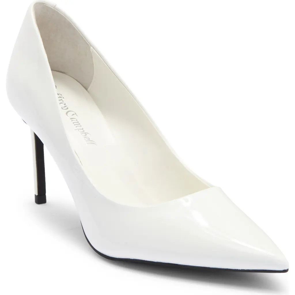Jeffrey Campbell Nikia Pointed Toe Pump in White Patent at Nordstrom Rack, Size 9.5 | Nordstrom Rack