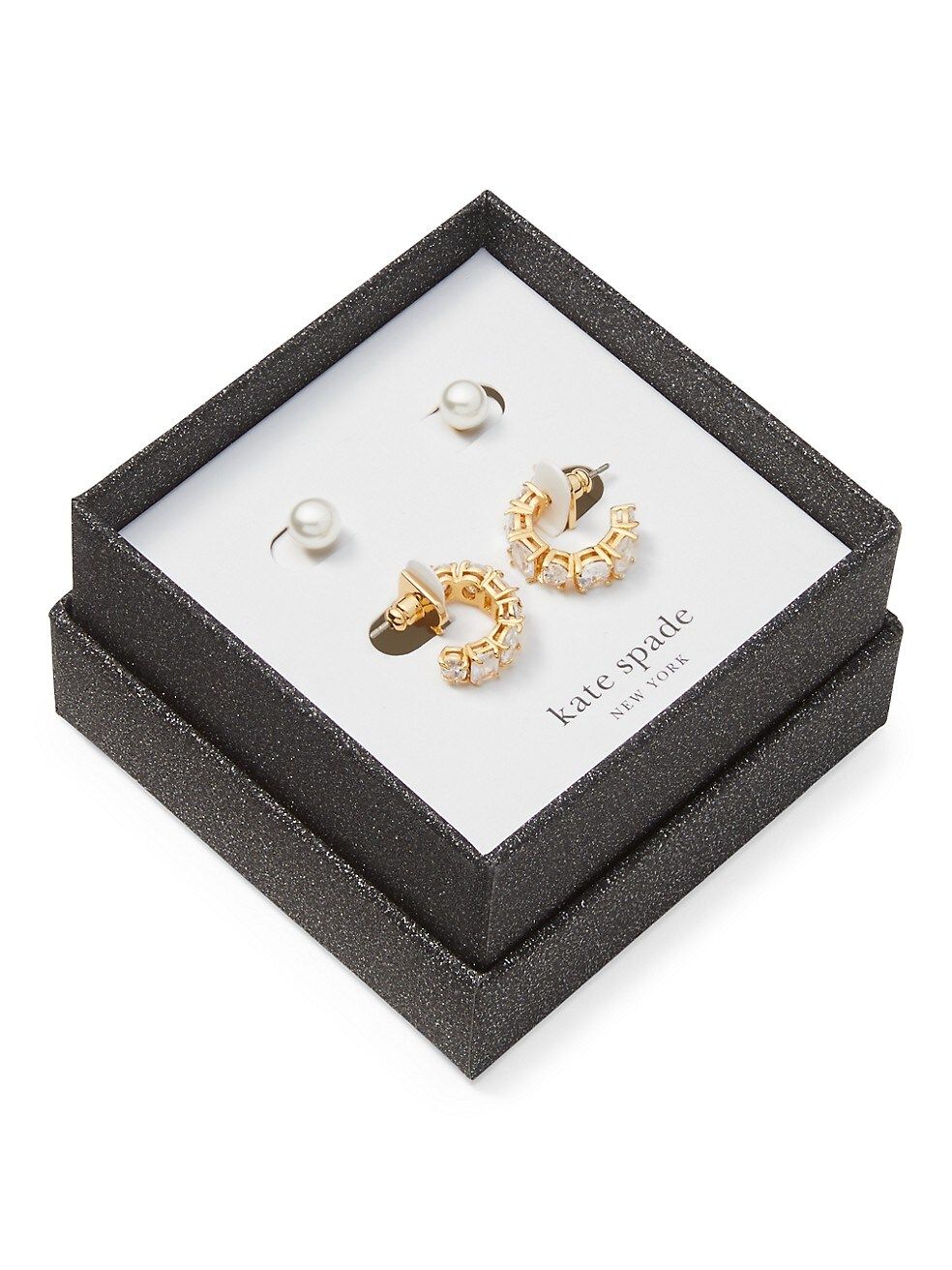 You're A Gem Goldtone Cubic Zirconia & Faux Pearl Earrings Set | Saks Fifth Avenue