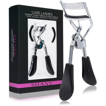 SHANY Luxe Lashes Eyelash Curler - Professional Makeup Tool With Two Silicone Replacement Pads Gentle Curl Crease-Free No Pinching Or Pulling Lightweight Design For Easy Travel - JET BLACK | Walmart (US)