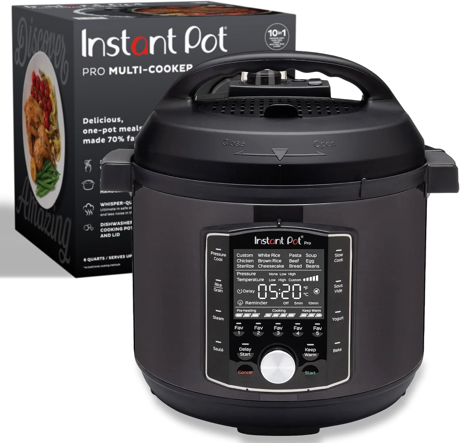 Instant Pot Pro 10-in-1 Pressure Cooker, Slow Cooker, Rice/Grain Cooker, Steamer, Sauté, Sous Vi... | Amazon (US)