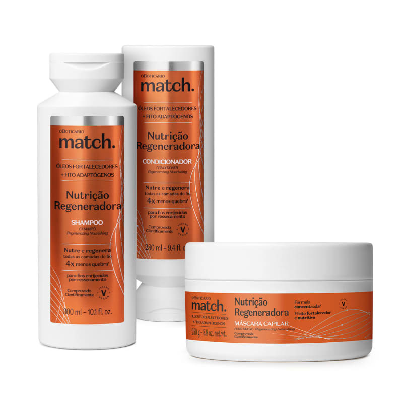 Kit Match o Boticário Nutrição Regeneradora Trio (3 Produtos) | Beleza Na Web (BR)