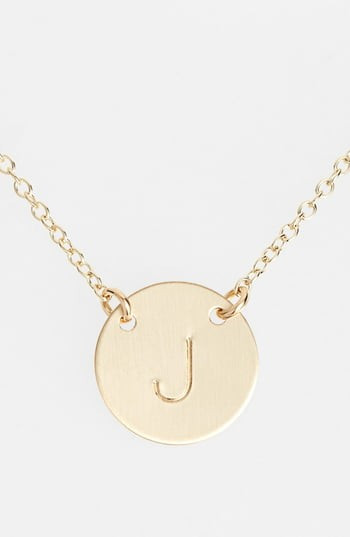 Women's Nashelle 14K-Gold Fill Anchored Initial Disc Necklace | Nordstrom