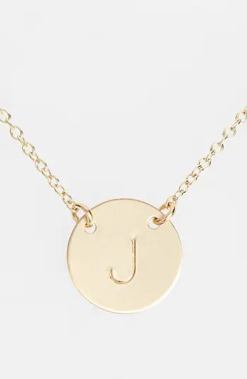 Women's Nashelle 14K-Gold Fill Anchored Initial Disc Necklace | Nordstrom