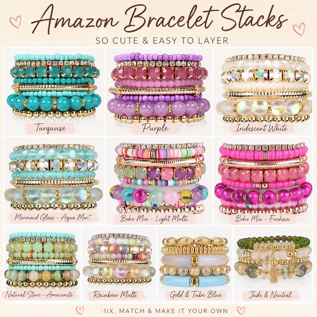 The easiest way to make an outfit look styled? Add a bracelet stack ✨

These Amazon finds look so much more expensive than they are and instantly elevate everything from a basic tee and jeans to a summer dress. I’m obsessed with the turquoise, mermaid glass, and amazonite styles! Which one is your favorite?

🤍 Follow for affordable fashion that looks expensive.

#AmazonFashion #BraceletStack #AmazonFinds #AffordableStyle #FashionOver40 #FashionOver50 #ElevatedStyle #StyleOnABudget #AmazonAccessories #EverydayStyle #LTKStyle #LTKFinds #BudgetFashion#amazonaffiliate

#LTKOver40 #LTKSaleAlert #LTKvlog