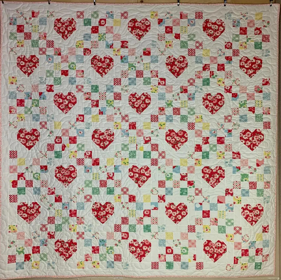 Summer Love Heart Quilt - Etsy | Etsy (US)