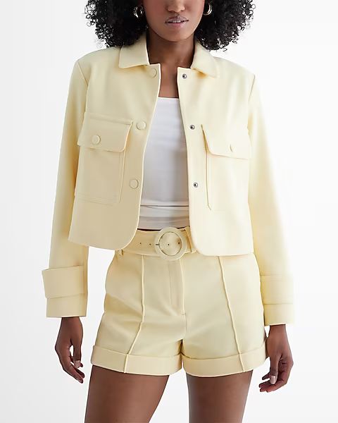 Collared Cropped Jacket | Express (Pmt Risk)