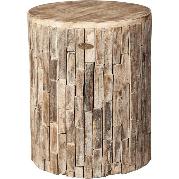 Patio Sense 62420 Garden Stool, Elyse Natural Round - Walmart.com | Walmart (US)