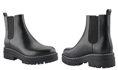 New Padmia Chelsea MARC FISHER LTD BLACK LEATHER ANKLE  Women's Boots Sz 6.5M | eBay US