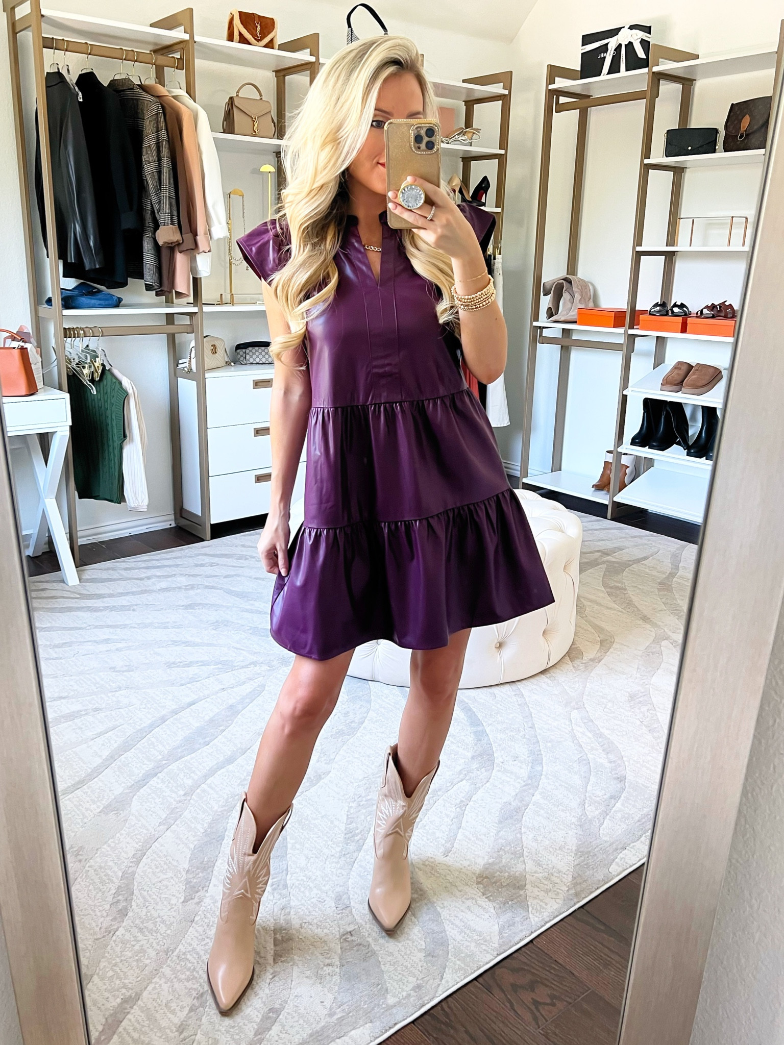 Faux leather dress. Western boots. Fall style. Fall transition. Avara 

#LTKstyletip #LTKSeasonal #LTKunder100