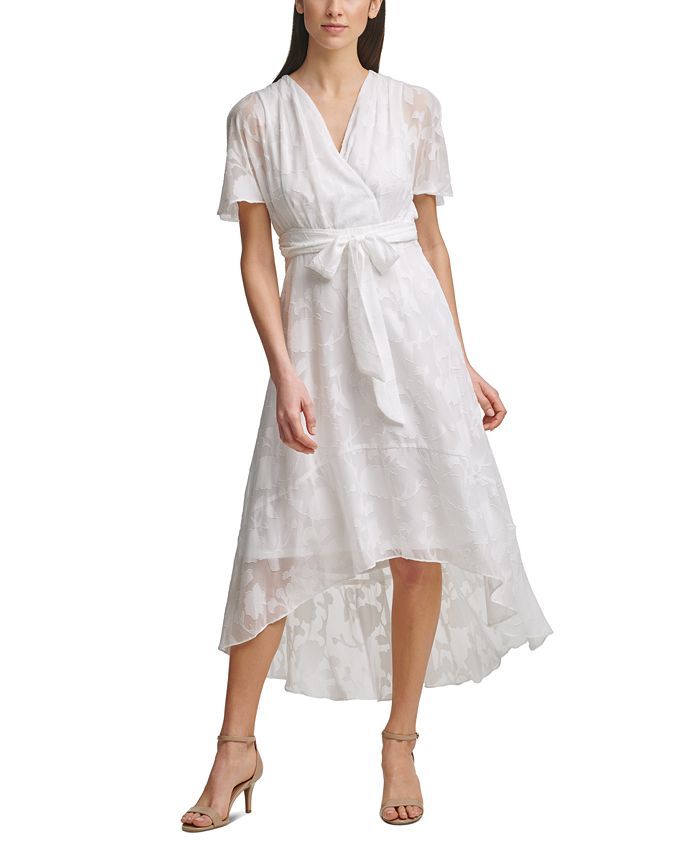 Jacquard Faux-Wrap Maxi Dress | Macys (US)
