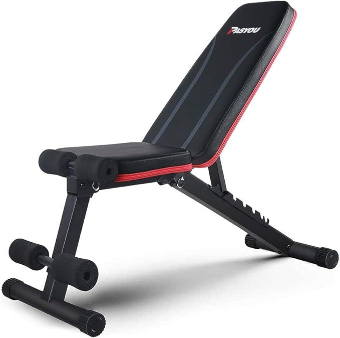 PASYOU Adjustable Weight Bench Full Body Workout Foldable Incline Decline Exercise Workout Bench ... | Amazon (US)
