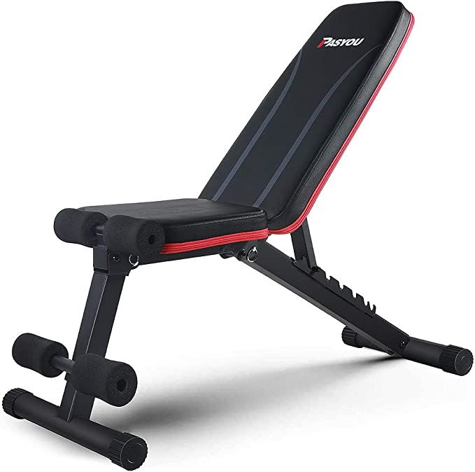 PASYOU Adjustable Weight Bench Full Body Workout Foldable Incline Decline Exercise Workout Bench ... | Amazon (US)