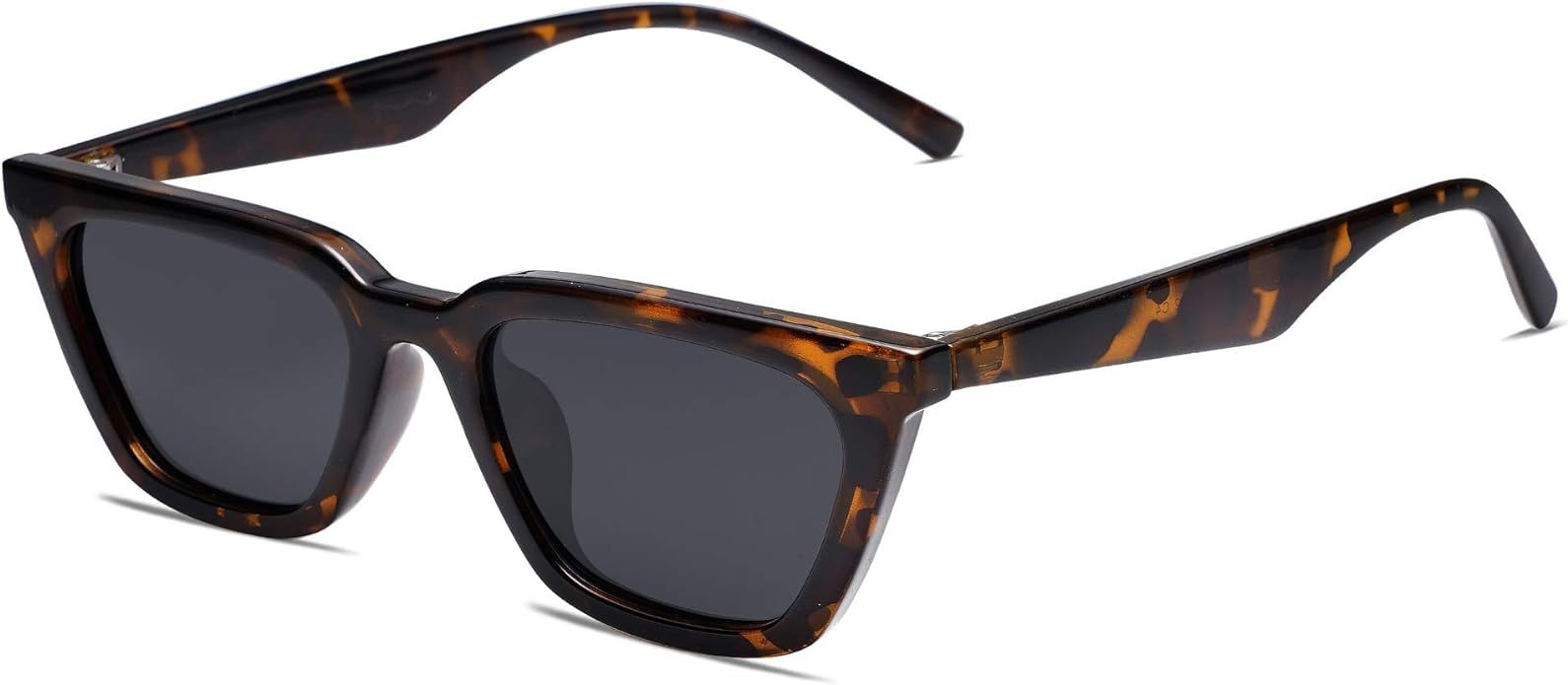 SOJOS Polarized Narrow Square Cateye Sunglasses for Women Retro Trendy Driving Glasses SJ2169 | Amazon (US)