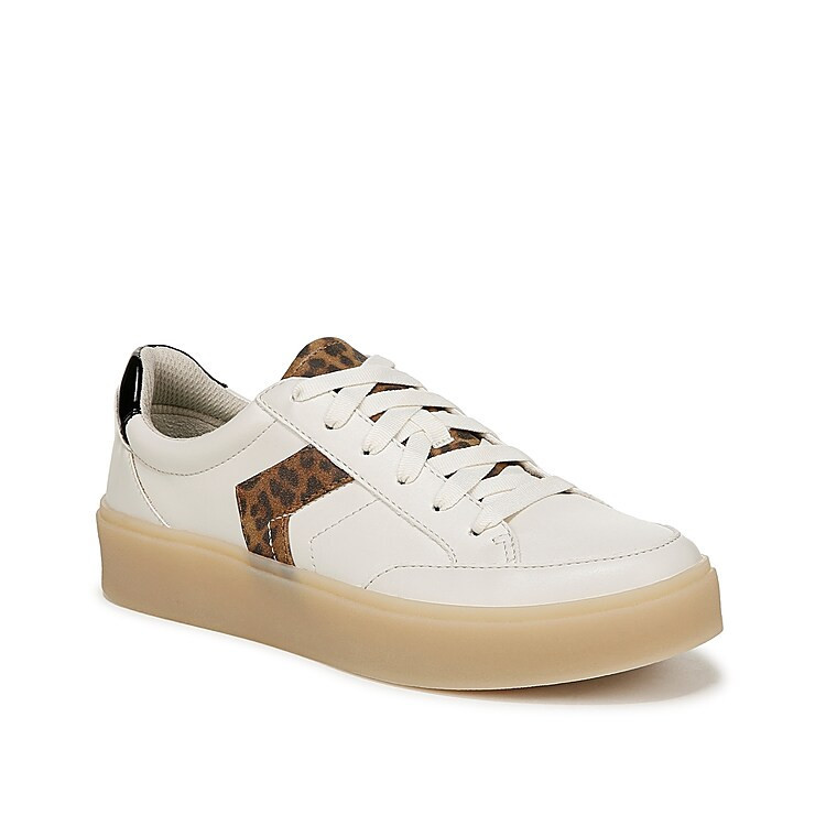 Dr. Scholl's Madison Sneaker | Women's | Off White & Leopard Print Synthetic | Size 8.5 | Sneakers | DSW