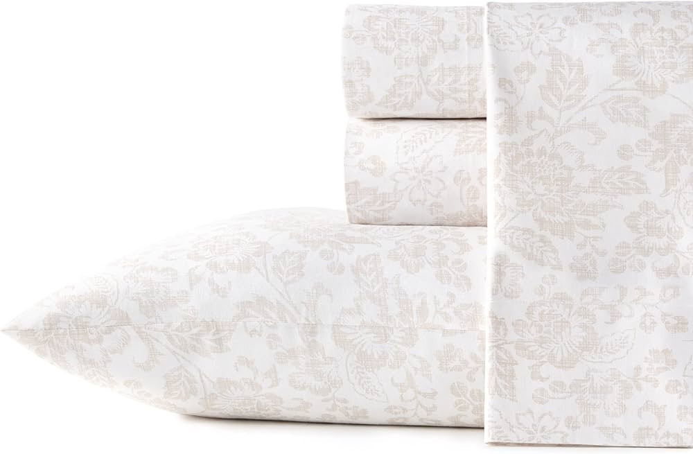 Stone Cottage - Queen Sheets, Cotton Percale Bedding Set, Crisp & Cool Home Decor (Mae, Queen) | Amazon (US)