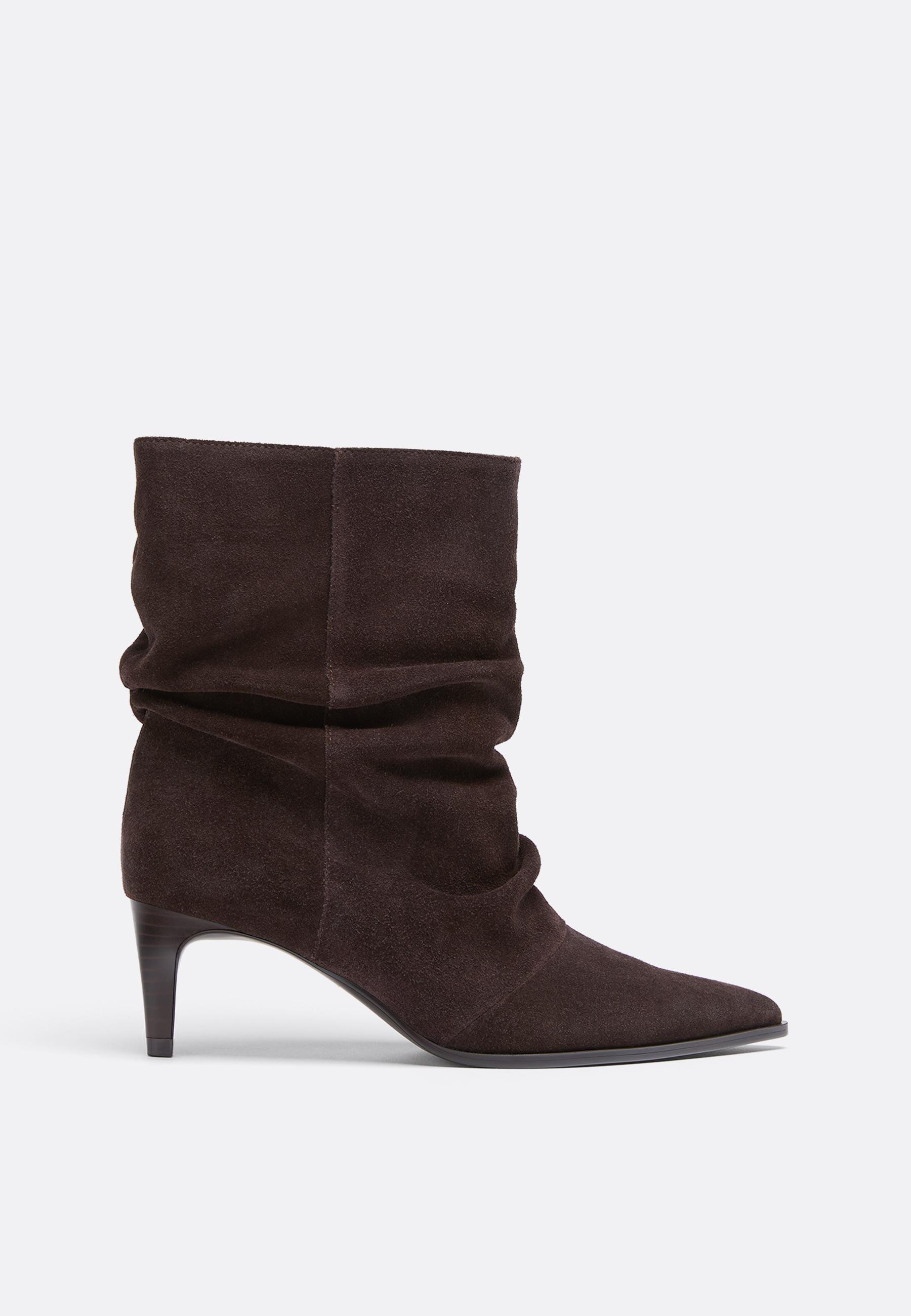 Stradivarius Bottines talon kitten heel ample cuir  MARRON 37 | Stradivarius (FR)