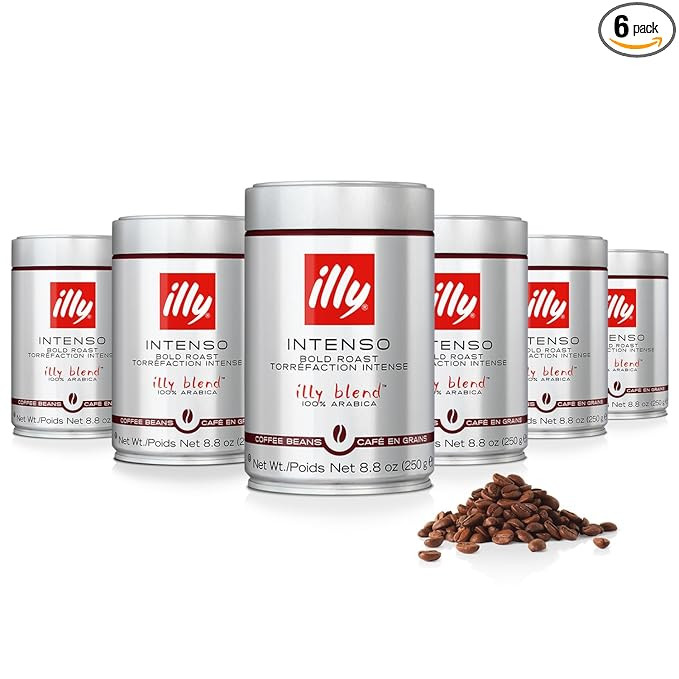 illy caffe Whole Bean Coffee - Perfectly Roasted Whole Coffee Beans – Intenso Dark Roast - Warm... | Amazon (US)