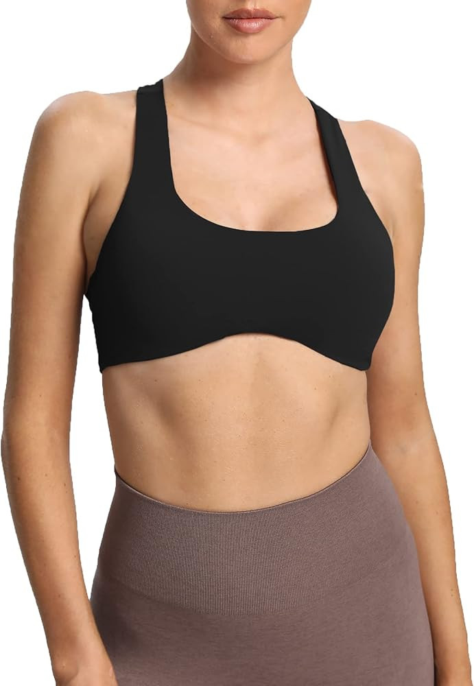 Aoxjox Women's Workout Sports Bras Fitness Backless Padded Define Sculpt Racerback Bra Yoga Crop ... | Amazon (US)