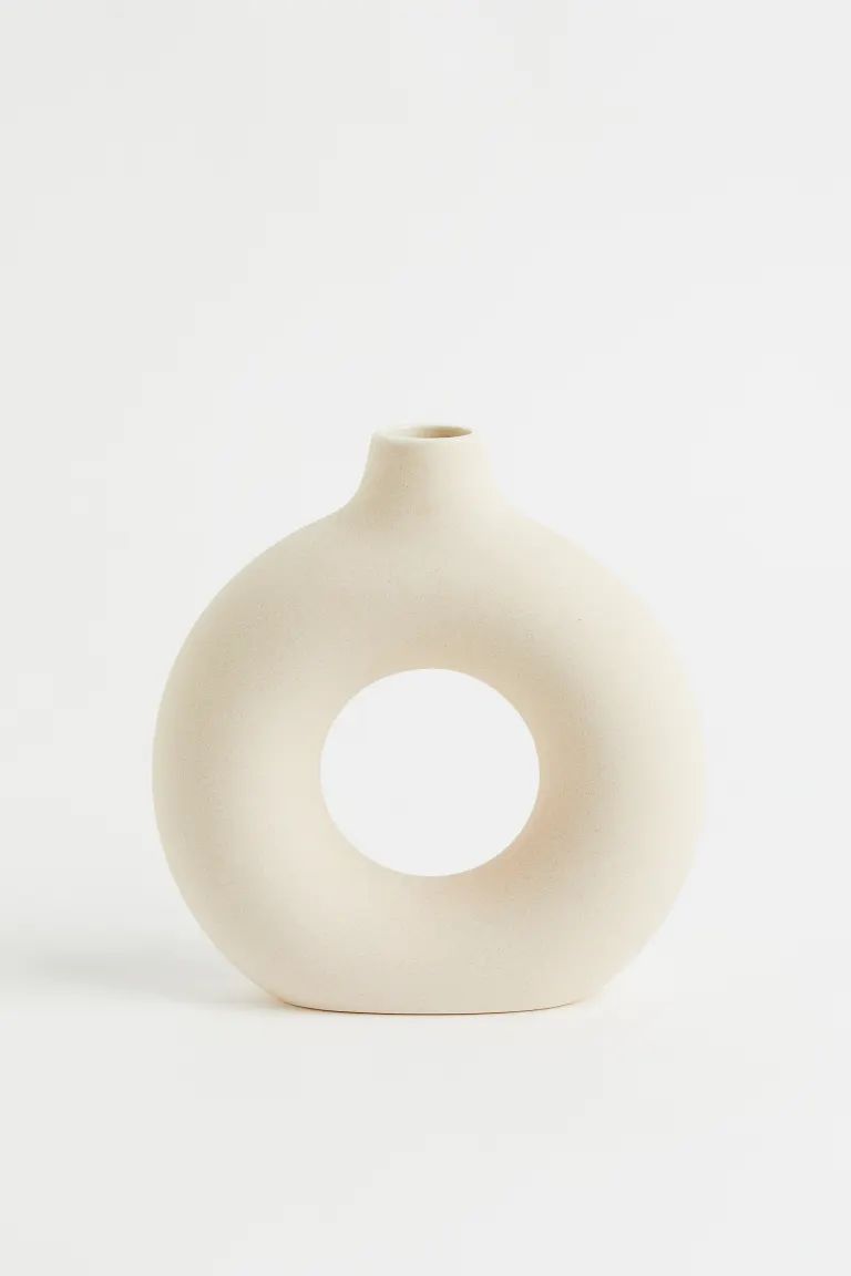 Ceramic Vase - Light beige - Home All | H&M US | H&M (US + CA)