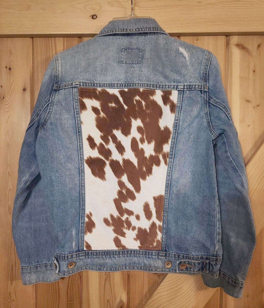 Western Cow Hide Denim Coat, Women's Custom Denim, Cowgirl Jean Jacket, Patchwork Jacket, Rodeo C... | Etsy (US)