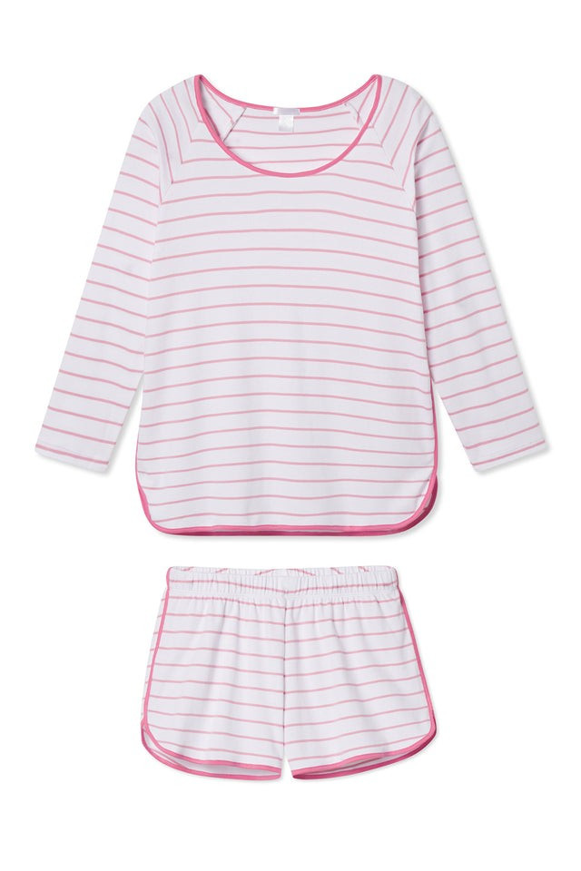 Pima Long-Short Set in Rose | LAKE Pajamas