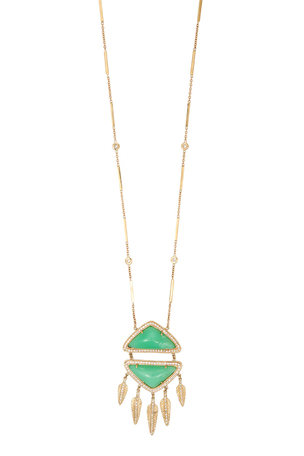 Chrysoprase Feather Necklace | JACQUIE AICHE | Marissa Collections