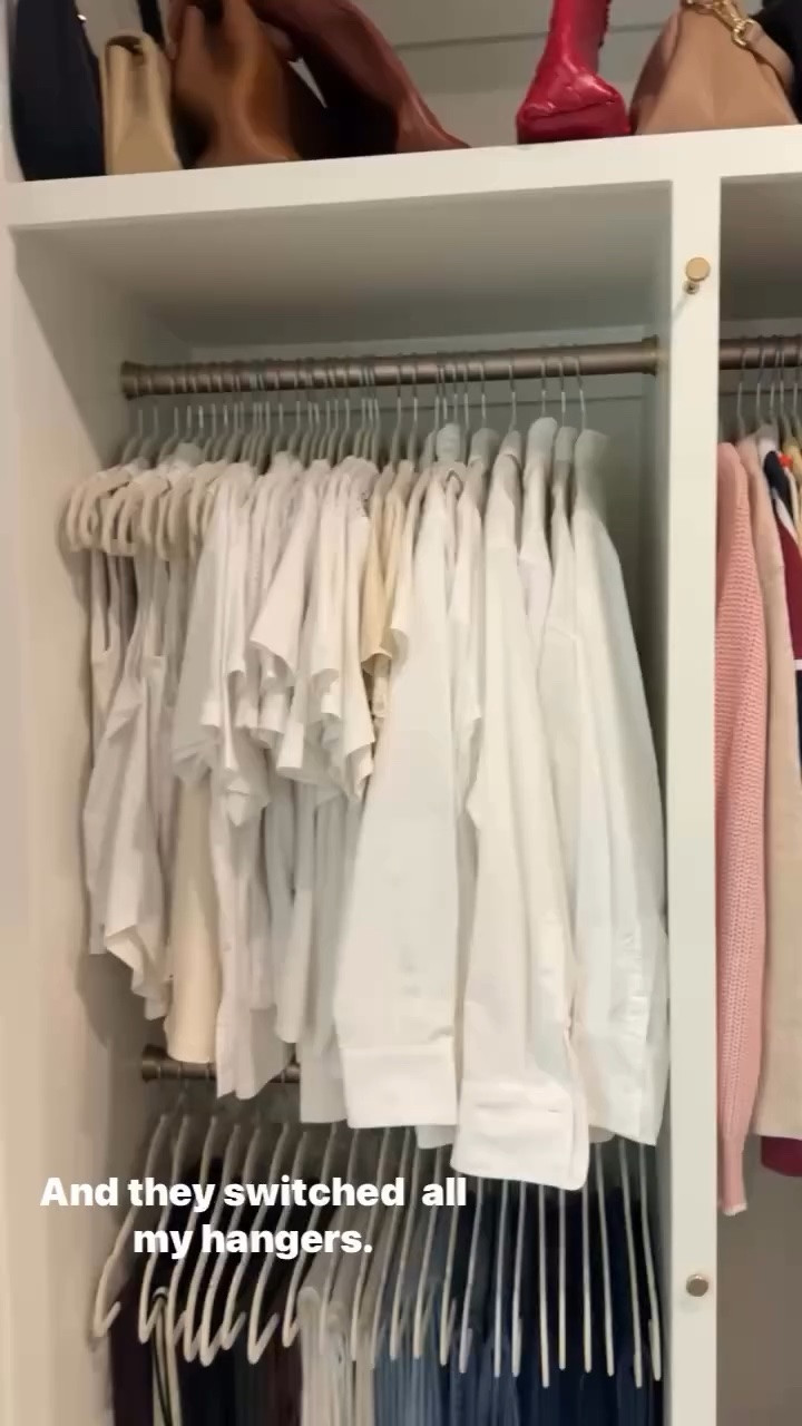Never underestimate the art of consistent hangers. These are the best because nothing slips off!

#LTKHome #LTKselfcare
