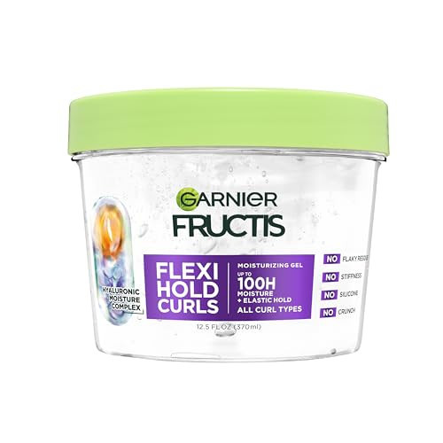 Garnier Fructis Flexi Hold Curls Moisturizing Gel, Curl Hair Styling Gel with Hyaluronic Moisture Complex, Provides Up to 100HRs of Moisture & Definition For All Curl Types, 12.5 Fl Oz | Amazon (US)