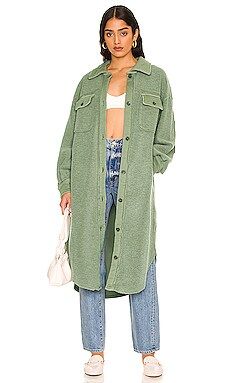 Free People Long Ruby Jacket in Dirty Olive from Revolve.com | Revolve Clothing (Global)