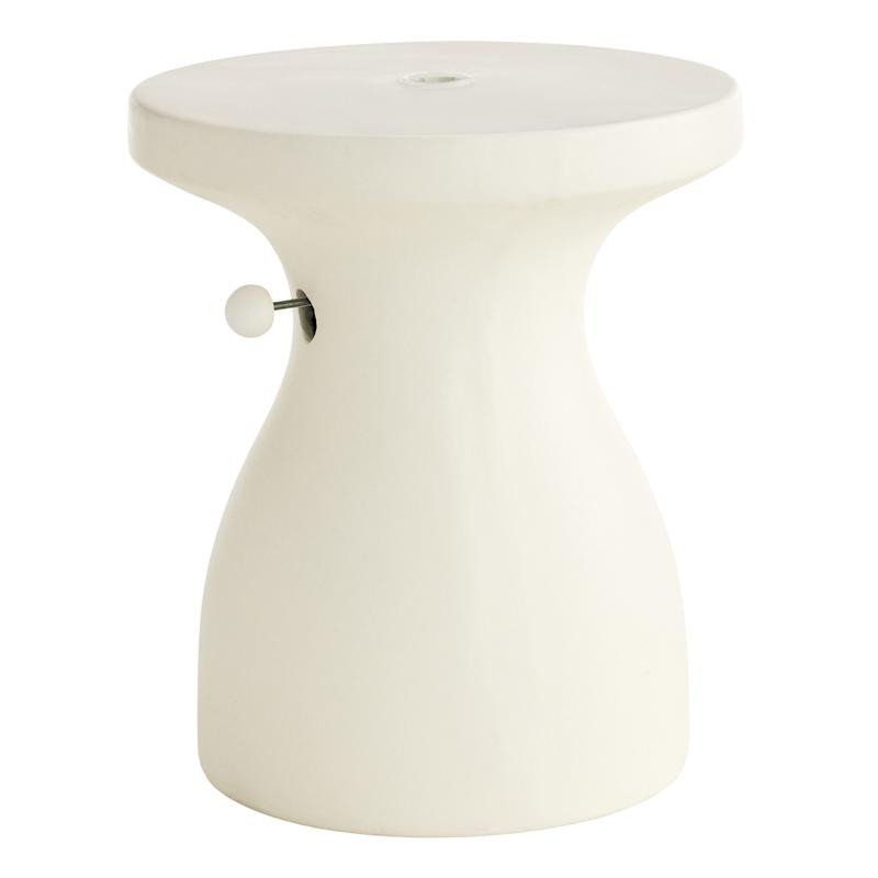 White Modern Shaped Umbrella Table | At Home