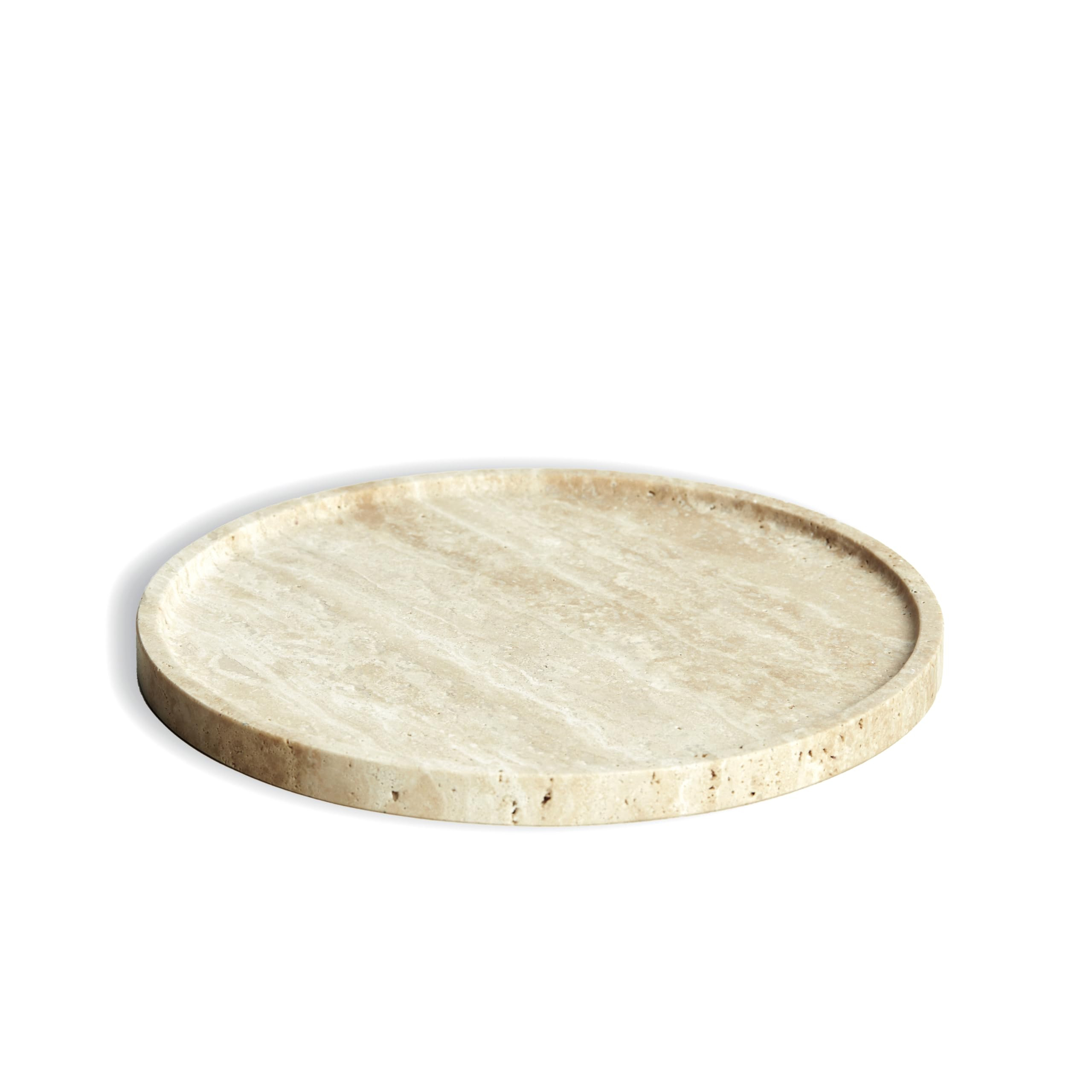 Travertine Marble Vanity Tray, Round Ottoman Tray Minimalist Modern Decorative for Bathroom, Kitc... | Amazon (US)