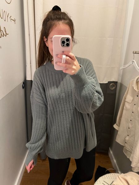 This oversized sweater is like chenille but even softer 🥰 love the slots down the wrist and the texture.  Ones in many colors! Sizing: recommend staying tts in aerie sweatshirts.



#LTKunder100 #LTKunder50 #LTKstyletip