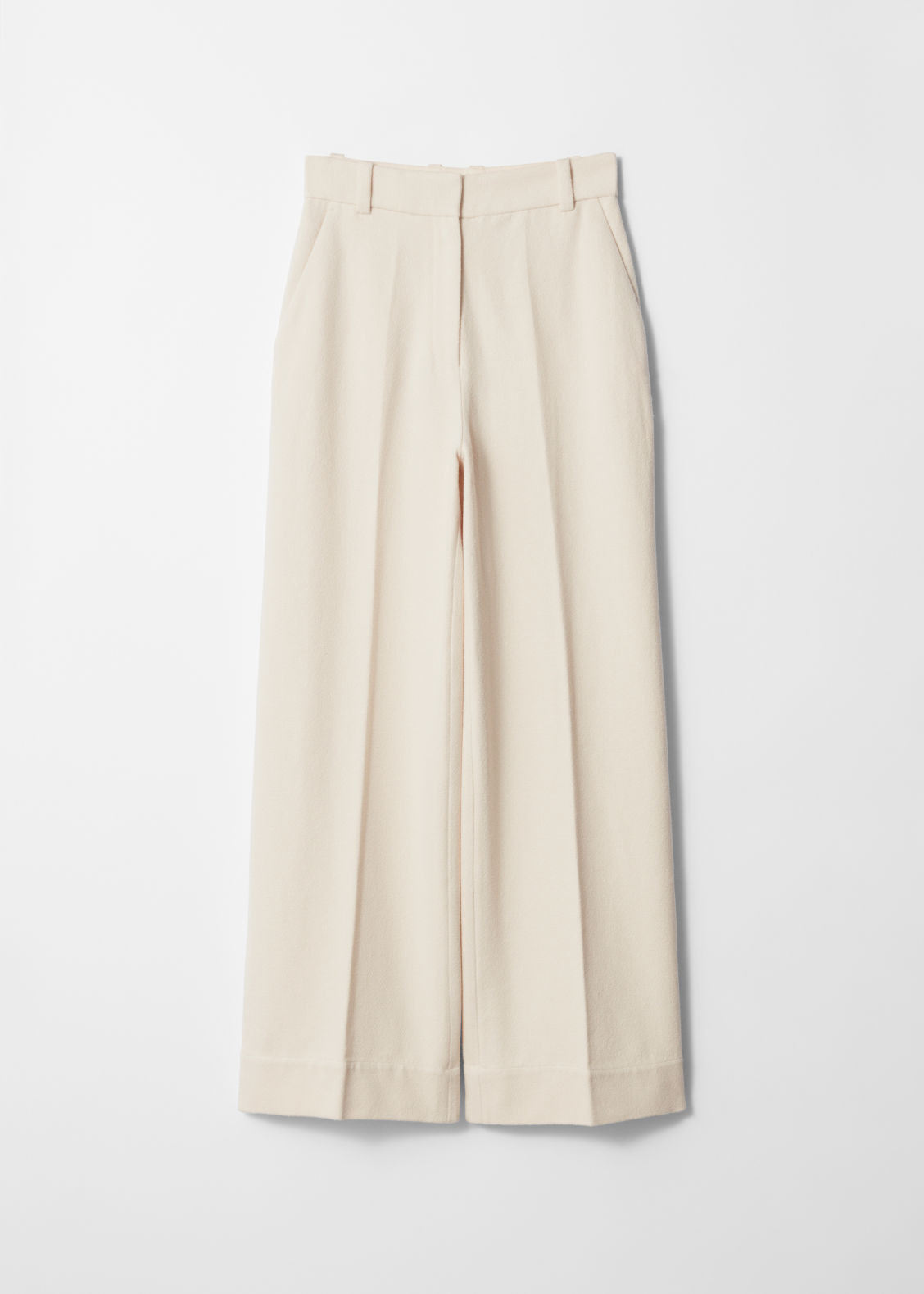 Wide-Leg Tailored Trousers - Beige | & Other Stories (EU + UK)